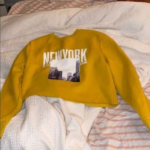 new york cropped sweatshirt